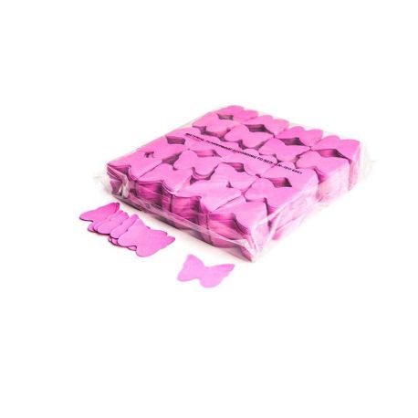 Papierowe konfetti MAGIC FX w kształcie motylków - kolor różowy